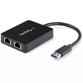StarTech.com USB 3.0 auf Dual-Port Gigabit Ethernet Adapter NIC mit USB-Port