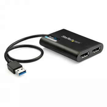 StarTech.com USB 3.0 auf Dual DisplayPort Adapter – 4K 60Hz, 3.2 Gen 1 (3.1 Gen 1), USB Typ-A, DisplayPort-Ausgang, 4096 x 2160 Pixel