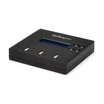 StarTech.com Standalone 1-zu-2 USB-Stick-Duplikator und -Radierer, Multi-USB-Flash-Laufwerk-Kopierer, System- und Datei- sowie Gesamtlaufwerkskopie mit 1,5 GB/min, Einfach- und 3-Pass-Löschung, LCD-Anzeige – TAA