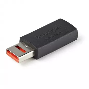 StarTech.com Sicherer Lade-USB-Datenblocker-Adapter – Stecker-auf-Buchse USB-A Nur-Lade-Adapter – Datenloser Lade-/Nur-Strom-Adapter für Telefon/Tablet – Datenblockierender USB-Schutzadapter