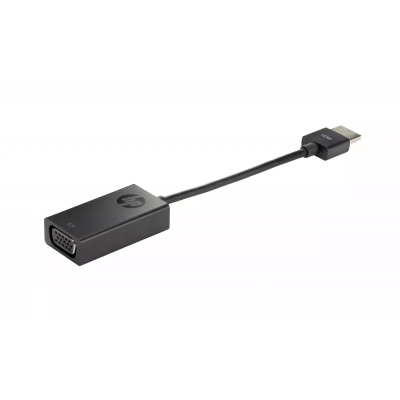 HP X1B84AA HDMI-auf-VGA-Kabeladapter, HDMI Typ A (Stecker) auf VGA (D-Sub) (Buchse), schwarz