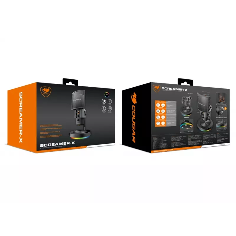 COUGAR Studio-Mikrofon Screamer-X, Studio-Mikrofon, -45 dB, 20 - 20000 Hz, 16 Bit, 48 kHz, 120 dB