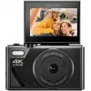 Easypix V64 Flip 20203 Kompakte Digitalkamera, 64 MP, 4K Video, 3 Zoll Klappdisplay, 18x Digitalzoom, WiFi
