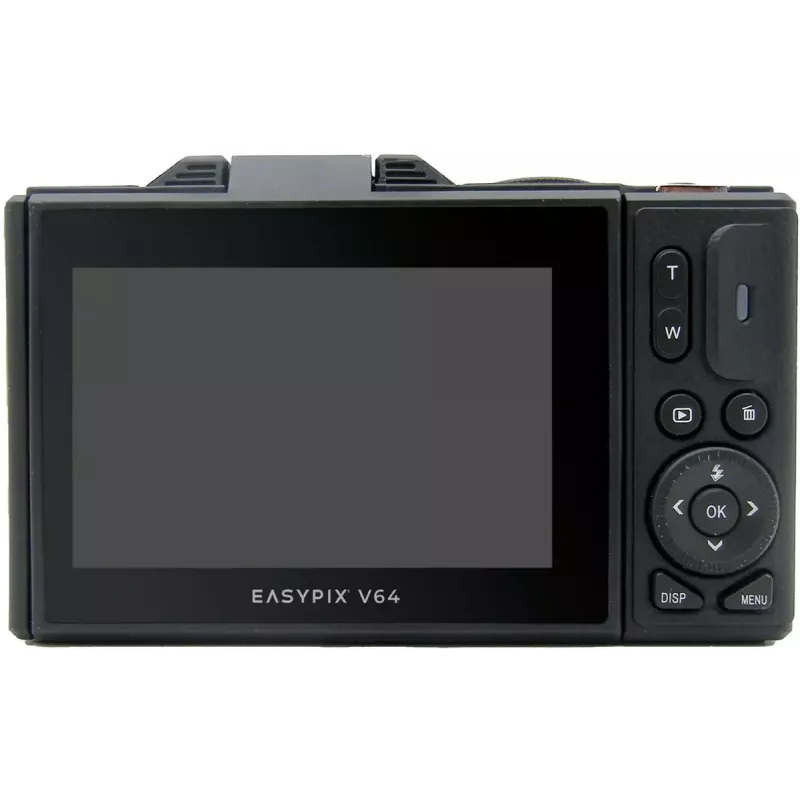 Easypix V64 Flip 20203 Kompakte Digitalkamera, 64 MP, 4K Video, 3 Zoll Klappdisplay, 18x Digitalzoom, WiFi