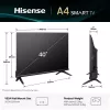 Hisense 40A4Q 101,6 cm (40 Zoll) Full HD Smart TV Wi-Fi Schwarz 200 cd/m²