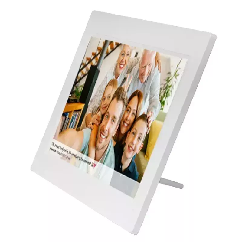 Denver Frameo PFF-1015W Digitaler Bilderrahmen, 10,1 Zoll (25,4 cm), Touchscreen, WLAN, 16 GB, Weiß
