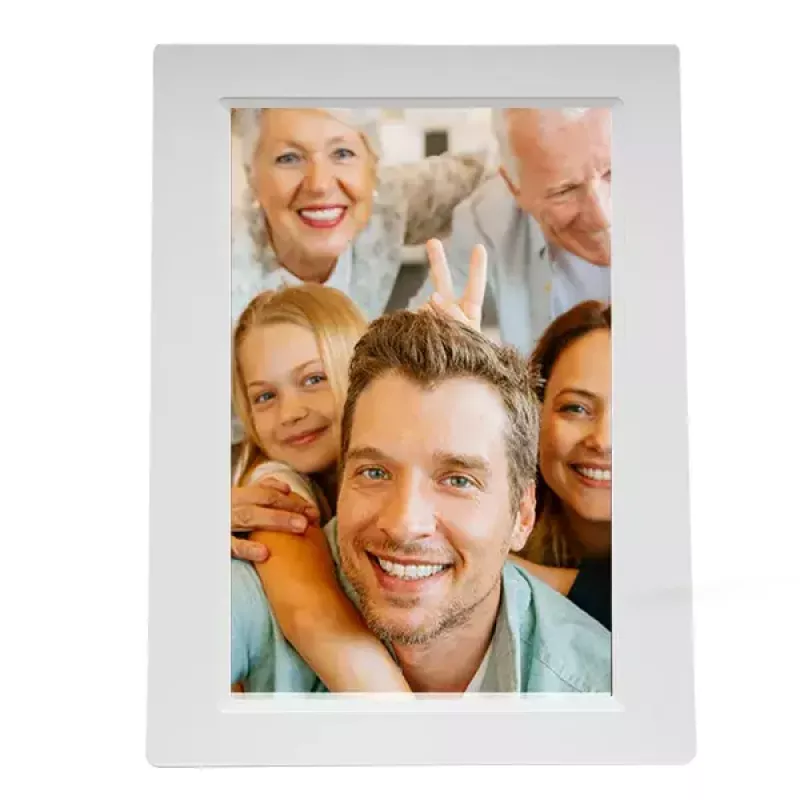 Denver Frameo PFF-1015W Digitaler Bilderrahmen, 10,1 Zoll (25,4 cm), Touchscreen, WLAN, 16 GB, Weiß