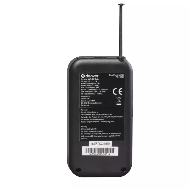 Denver DAH-126 tragbares DAB+/FM-Radio