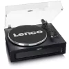 Lenco LS-430BK Plattenspieler mit Riemenantrieb und 4 integrierten Lautsprechern, Bluetooth, 40 W, 33/45 U/min, schwarz