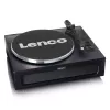 Lenco LS-430BK Plattenspieler mit Riemenantrieb und 4 integrierten Lautsprechern, Bluetooth, 40 W, 33/45 U/min, schwarz