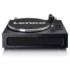 Lenco LS-430BK Plattenspieler mit Riemenantrieb und 4 integrierten Lautsprechern, Bluetooth, 40 W, 33/45 U/min, schwarz