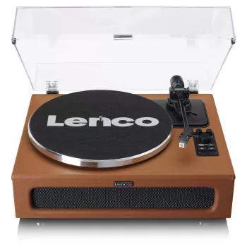Riemengetriebener Audio-Plattenspieler Lenco LS-430BN Braun Manuell 3-4 g Auflagekraft