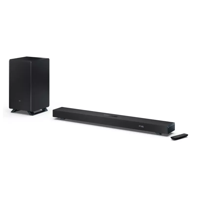 Sharp HT-SBW53121(BK) 3.1.2-Kanal-Soundbar mit kabellosem Subwoofer, schwarz