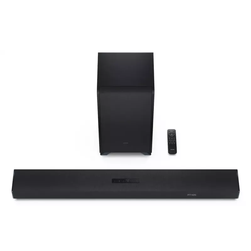 Sharp HT-SBW53121(BK) 3.1.2-Kanal-Soundbar mit kabellosem Subwoofer, schwarz