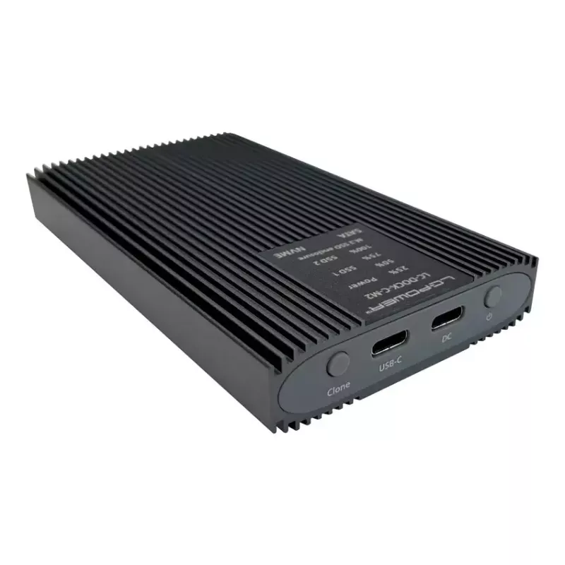LC-Power LC-DOCK-C-M2 USB-3.2-Dockingstation für M.2-NVMe- und SATA-SSDs
