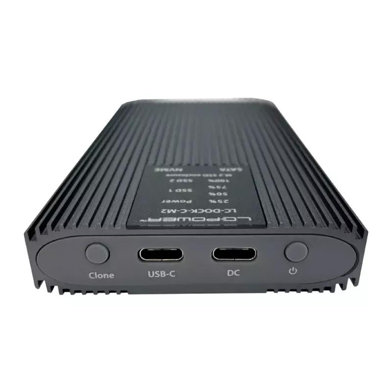 LC-Power LC-DOCK-C-M2 USB-3.2-Dockingstation für M.2-NVMe- und SATA-SSDs