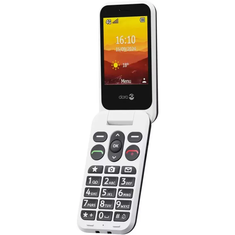 Doro Leva L30 4G Klapphandy, 2,8 Zoll, Graphit/Weiß