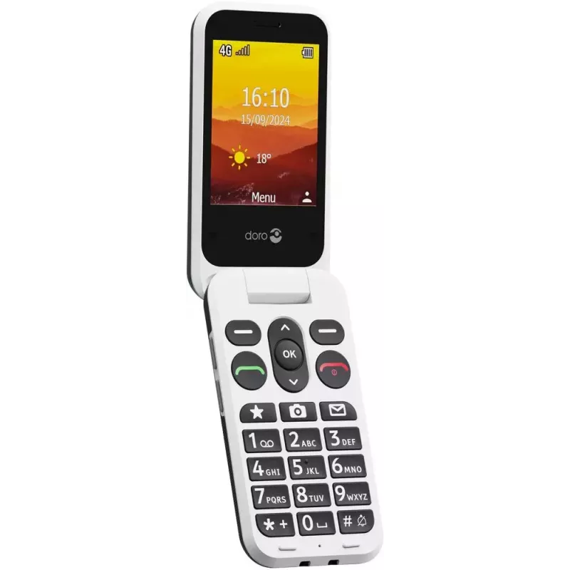 Doro Leva L30 4G Klapphandy, 2,8 Zoll, Graphit/Weiß
