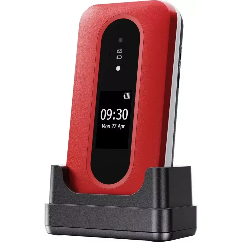 Doro Leva L30 4G Klapphandy, 2,8 Zoll, Rot/Weiß