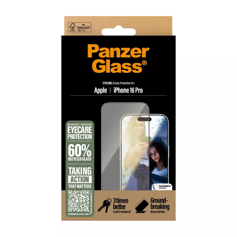 PanzerGlass EyeCare Displayschutz iPhone '24 6.3 Zoll Pro Ultra-Wide Fit