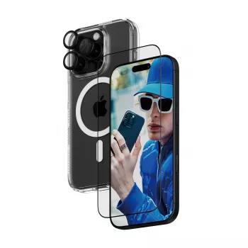 3-in-1 Schutzpaket PanzerGlass iPhone '24 6,3 Zoll Pro