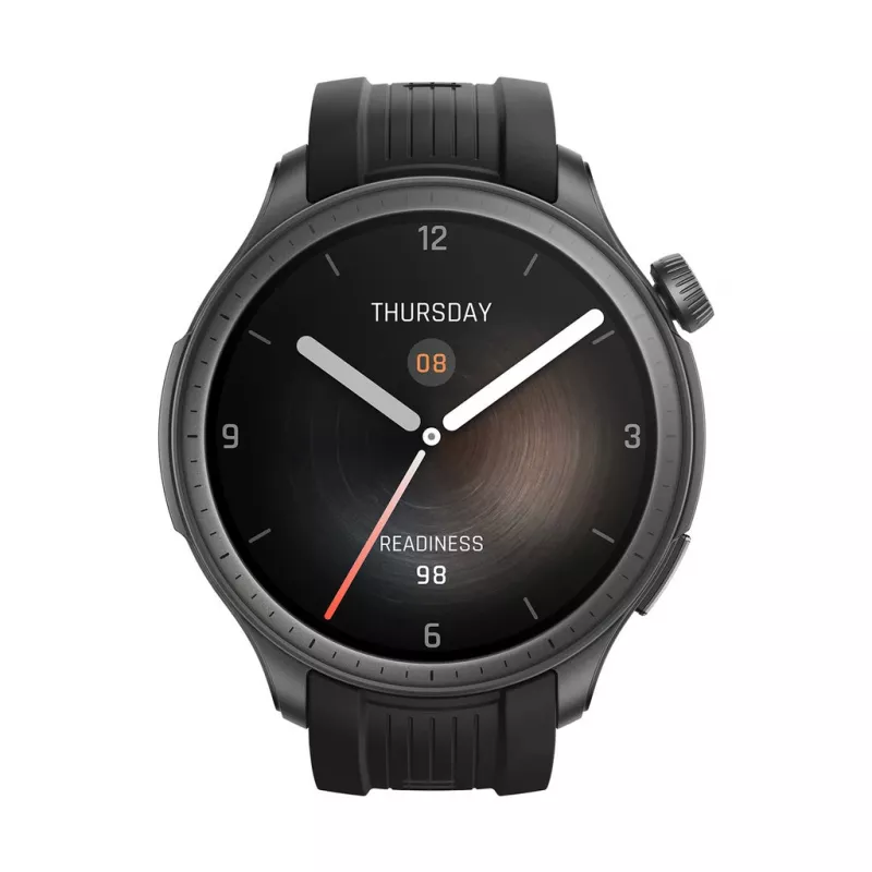 Amazfit Balance W2286GL2G Smartwatch 3,81 cm (1,5 Zoll) AMOLED 46 mm, 480 x 480 Touchscreen, WLAN, GPS, Midnight Black