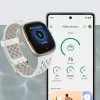 Smartwatch Fitbit Sense 2 Digital Touchscreen Schwarz
