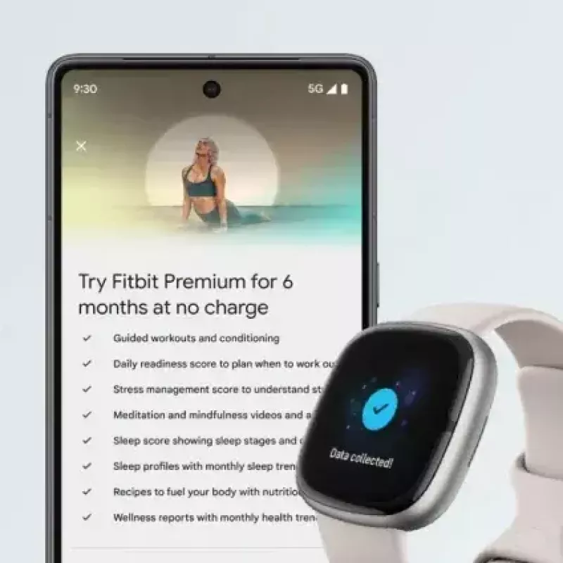 Smartwatch Fitbit Sense 2 Digital Touchscreen Schwarz