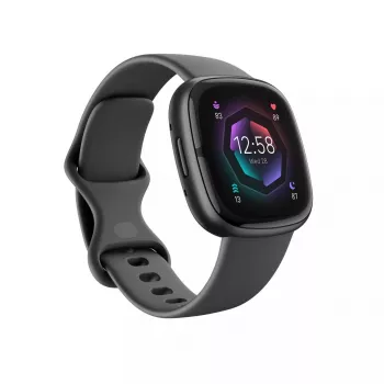 Smartwatch Fitbit Sense 2 Digital Touchscreen Schwarz