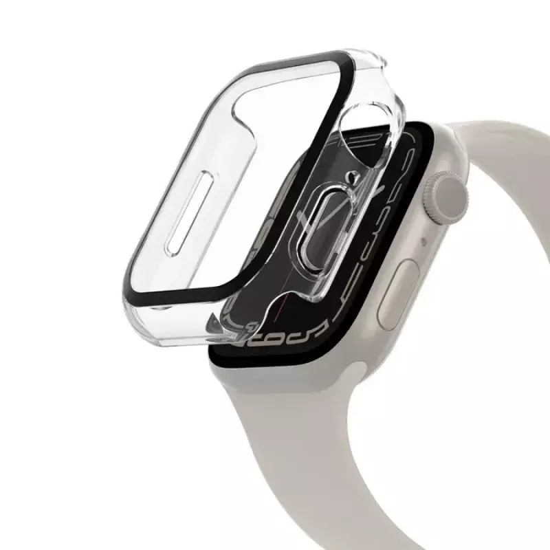 Belkin ScreenForce TemperedCurve 2-in-1 Displayschutz für Apple Watch 4-9/SE 44/45 mm, transparent