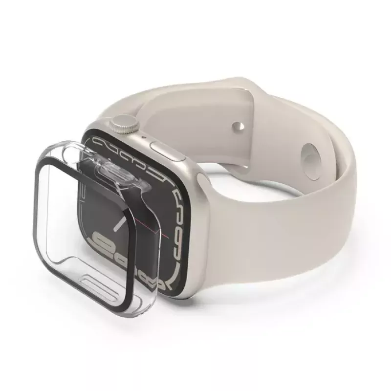 Belkin ScreenForce TemperedCurve 2-in-1 Displayschutz für Apple Watch 4-9/SE 44/45 mm, transparent