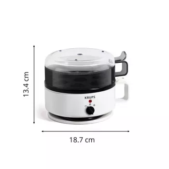 Eierkocher Krups EG 230115 7 Ei(er) Weiß Kunststoff Drehregler