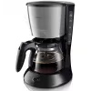 Philips Daily Collection HD7462/20 Kaffeemaschine, 15 Tassen, Glaskanne, Schwarz/Metall