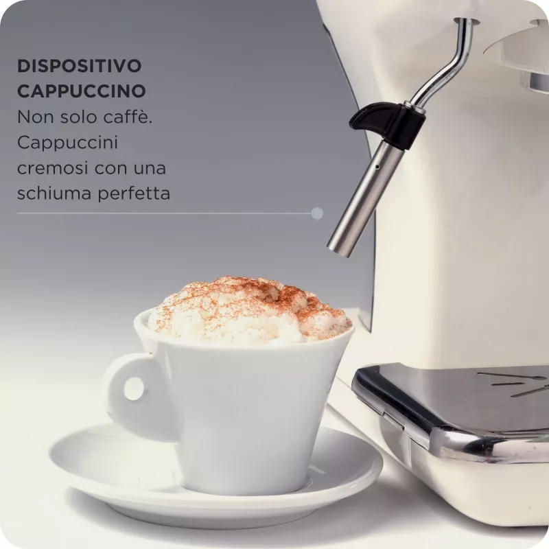 Ariete 1389 Vintage Espresso-Kaffeemaschine - Espressomaschine für Kaffeepulver oder ESE-Pads, in pastellblau