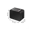 WMF Stelio 04.1421.0071 Toaster, Deep Black