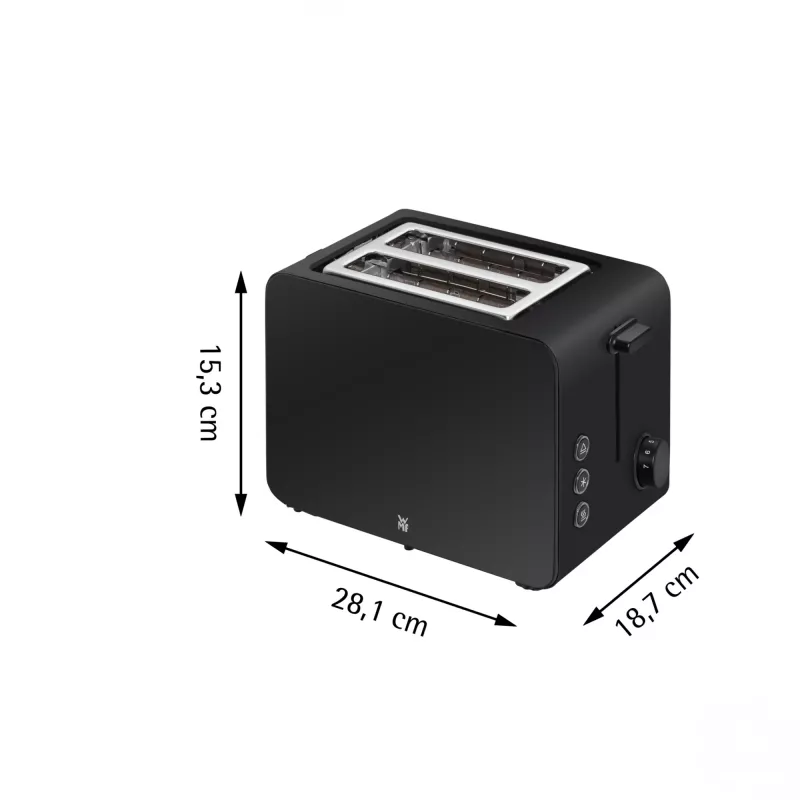 WMF Stelio 04.1421.0071 Toaster, Deep Black