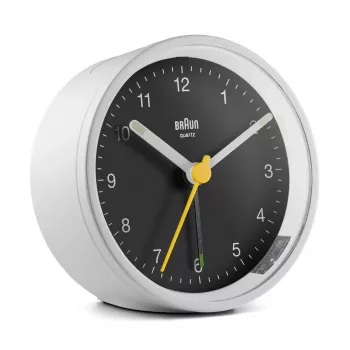 Braun BC12WB Quarzwecker Schwarz, Weiß