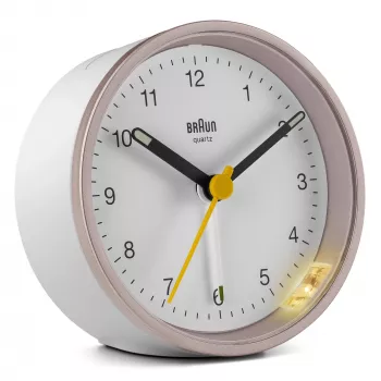 Braun BC12 Quarz-Wecker Pink, Weiß