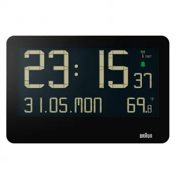 Braun BC14B-DCF Wand-/Tischuhr Funkwecker Rechteckig Schwarz