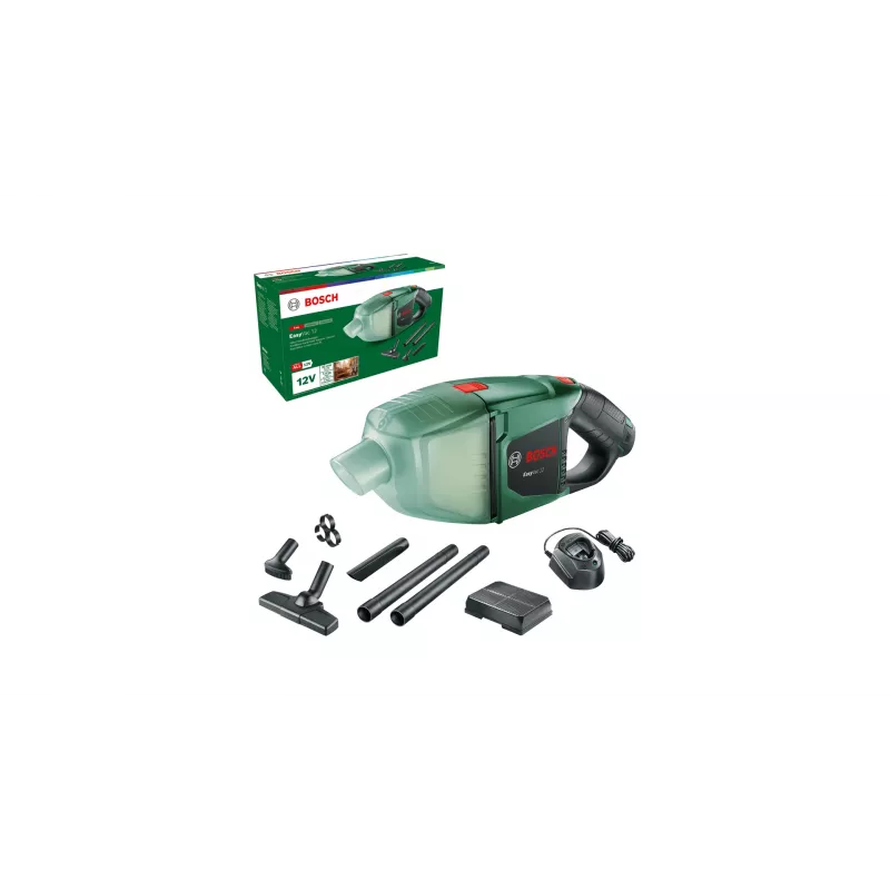 Bosch EasyVac 12 06033D0001 Akku-Handstaubsauger, 12 V, grün, mit Akku und Ladegerät