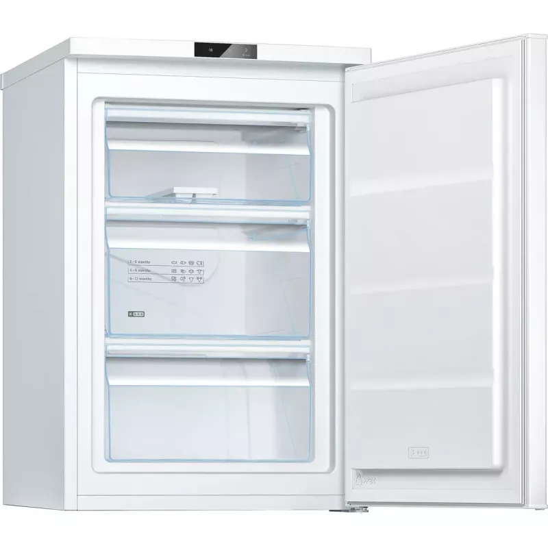 Gefrierschrank Bosch Serie 2 GTV15NWEB — 83 L, freistehend, E-Klasse, 39 dB, rechter Anschlag, weiß