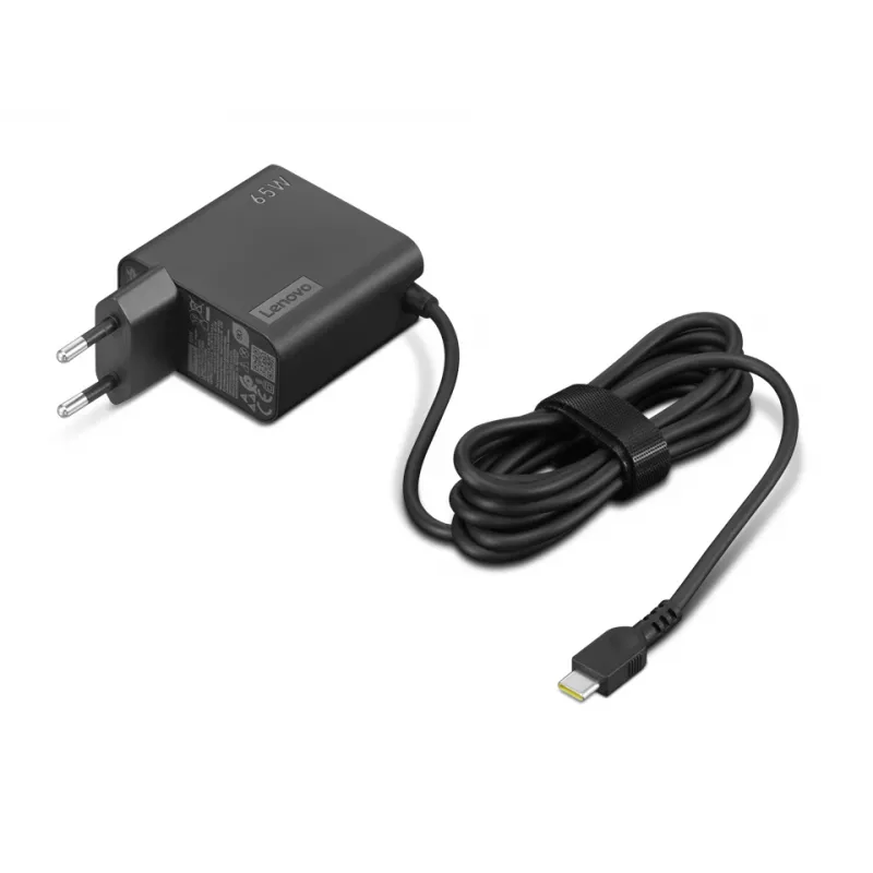 Lenovo GX21L58555 65-W-USB-C-Netzteil, EU-Stecker, 20 V, 1,7 m Kabel, schwarz