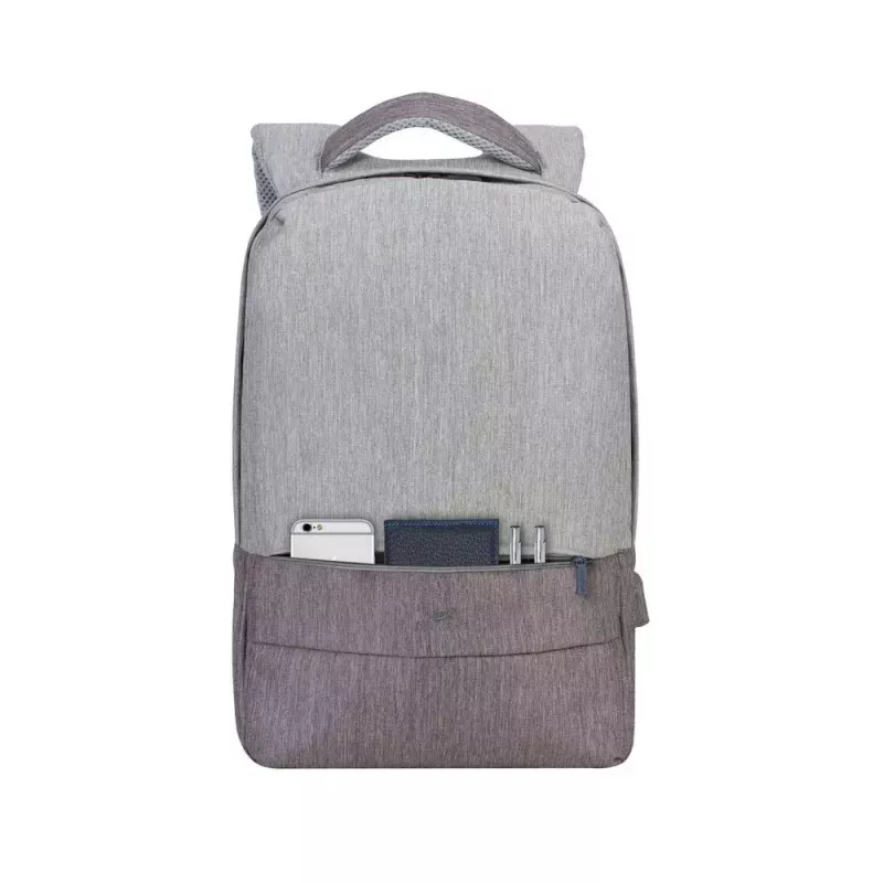 Rivacase 7562 Prater Diebstahlschutz-Laptop-Rucksack 15,6 Zoll (39,6 cm), Grau/Mocha