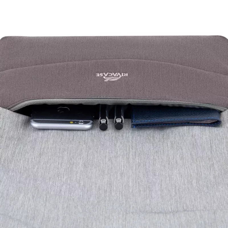 Rivacase 7562 Prater Diebstahlschutz-Laptop-Rucksack 15,6 Zoll (39,6 cm), Grau/Mocha