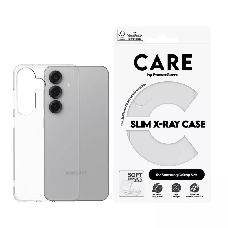 PanzerGlass CARE X-Ray Soft Hülle für Samsung Galaxy S25, transparent
