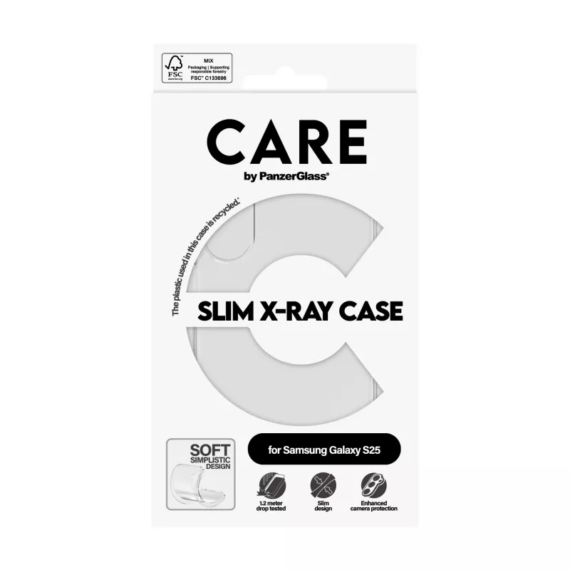 PanzerGlass CARE X-Ray Soft Hülle für Samsung Galaxy S25, transparent