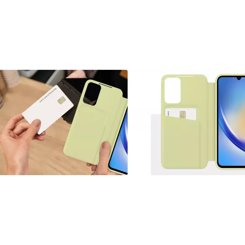 Samsung EF-ZA346CBEGWW Smart View Wallet Case Flip-Hülle für Galaxy A34 5G, Schwarz