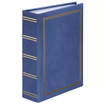 Hama London Fotoalbum Blau 100 Blätter 13 x 18 Festeinband