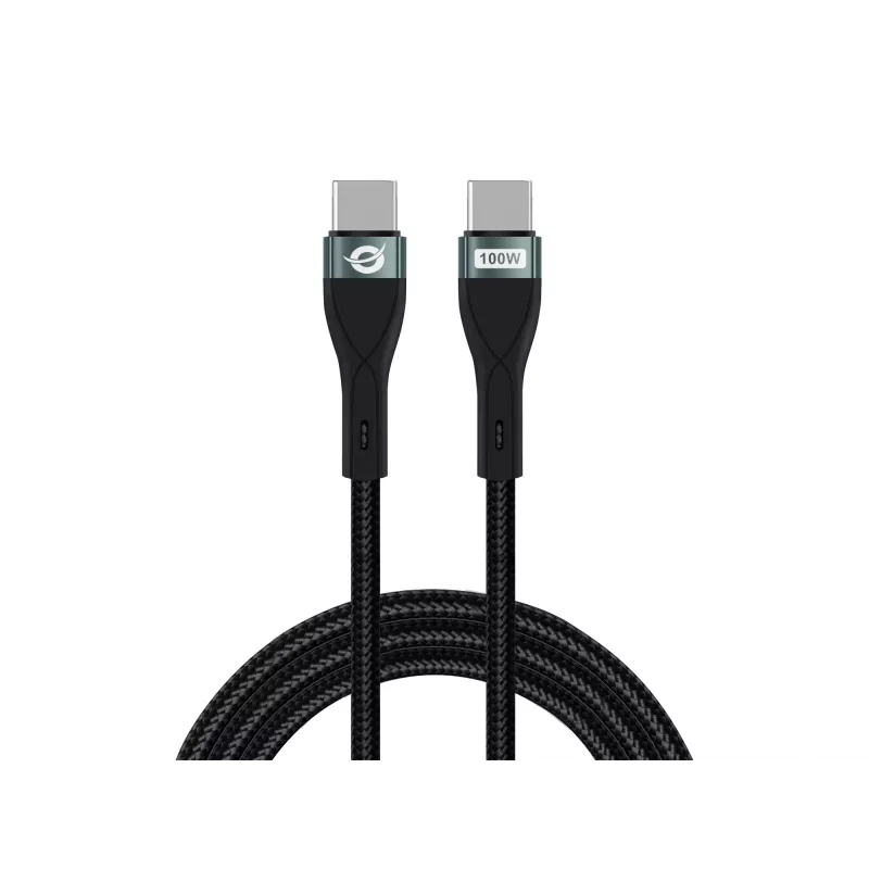 Conceptronic ETTA01B12 USB-C-C PD 3.0 100W Schnellladekabel 1,2 m, 20V 5A, 480 Mbit/s, E-Mark