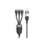 Conceptronic ETTA05B15 USB 3-in-1 PD 3.0 60W Ladekabel 1,5 m, 20V 3A, 480Mbps